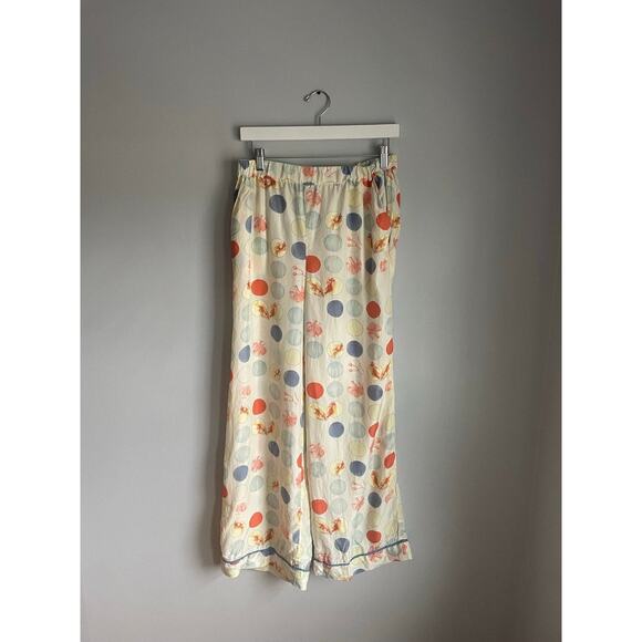 Anthropologie Other - Anthropologie Silka Silk Printed Pajama Pants Bottoms Polka Dot Boho Indie Small